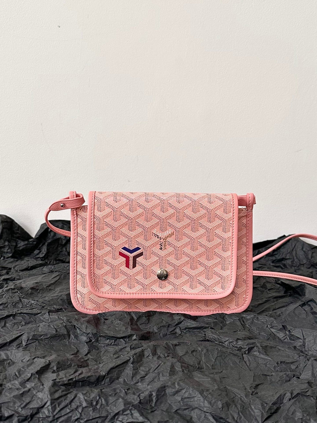 PLUMET POCKET WALLET 20 IN PINK GOYARDINE CANVAS AND LAMBSKIN TRIM