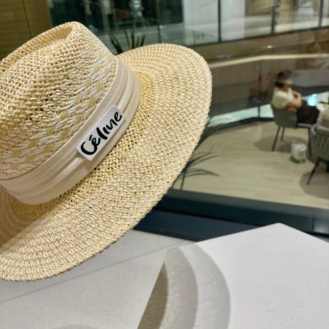 WIDE BRIM HAT MODEL 652049 IN NATURAL WOVEN STRAW
