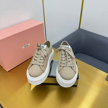 WASH SNEAKER IN DARK BEIGE DENIM