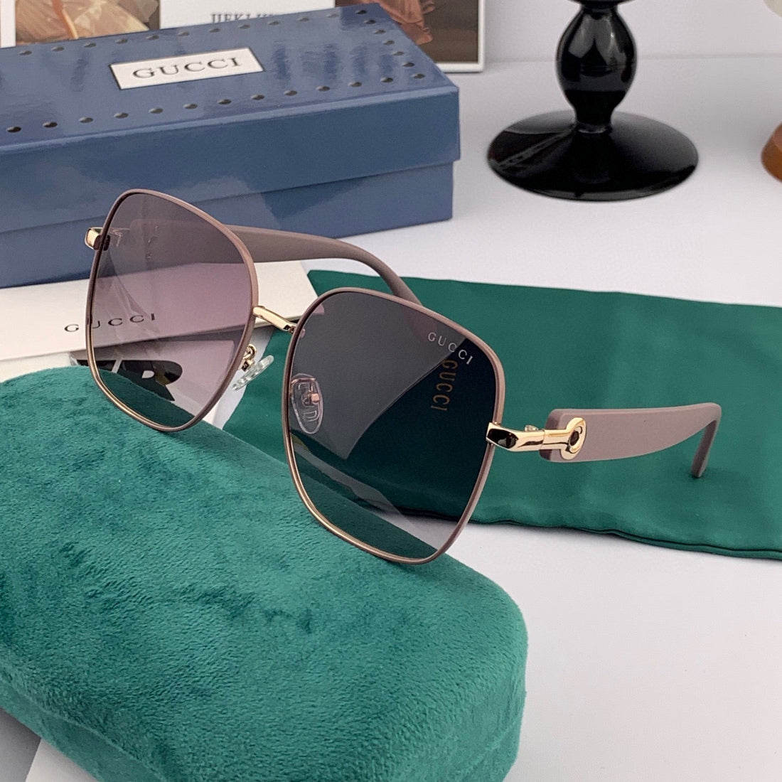 OVERSIZED SQUARE FRAME SUNGLASSES G9388 IN METAL