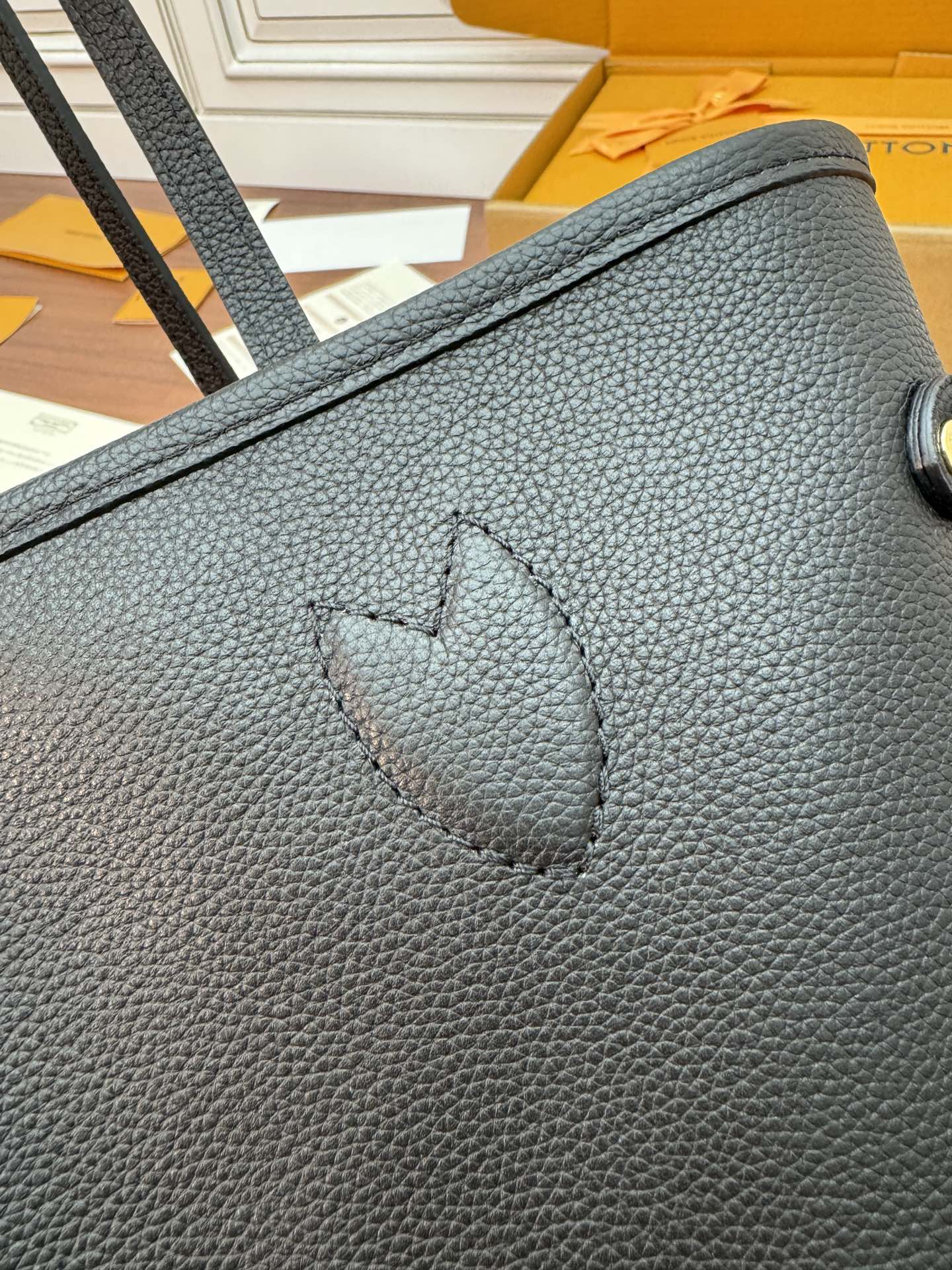 NEVERFULL INSIDE OUT MM BAG 31 IN BROWN MONOGRAM COATED CANVAS AND CALFSKIN