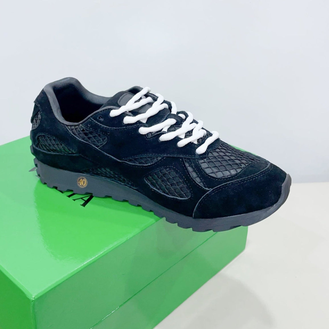 ORBIT SNEAKER IN BLACK SUEDE AND TECHNICAL MESH