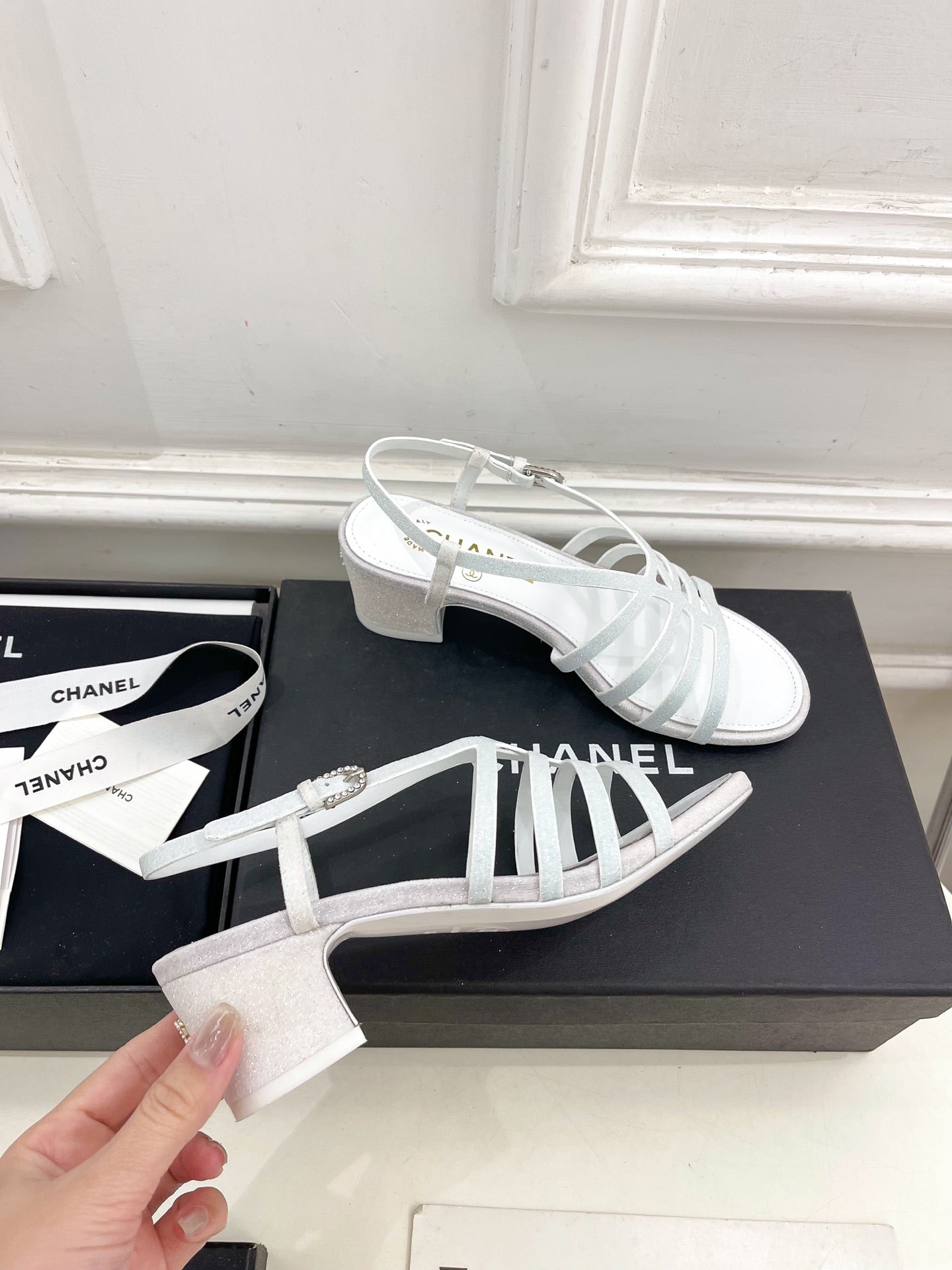 WHITE ROMAN 5 CM SANDALS
